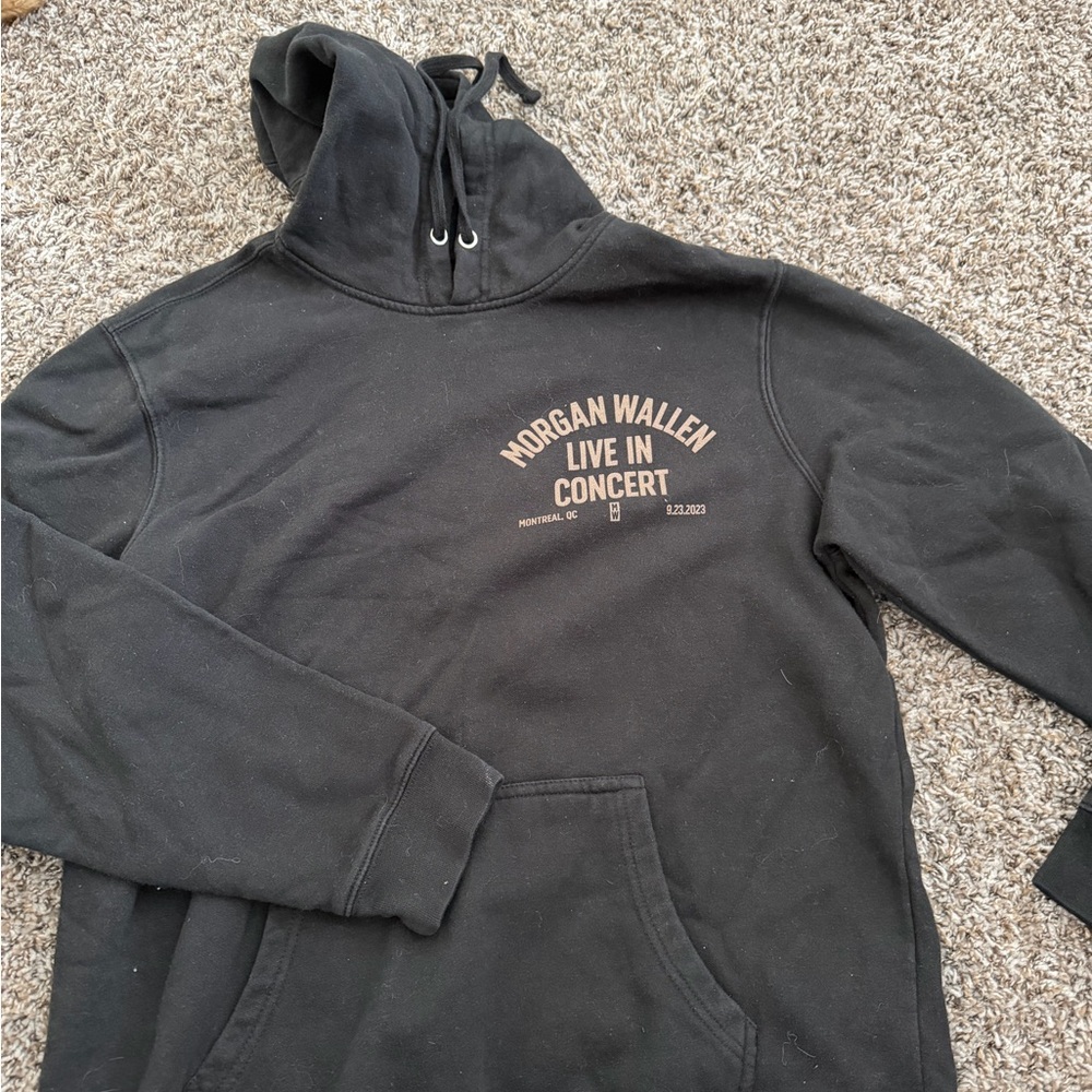 Black Hoodie with Concert Print